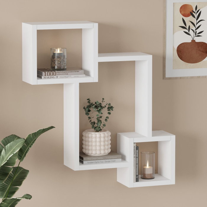 Hanah Home Ars3-W Estantería de Pared Blanca
